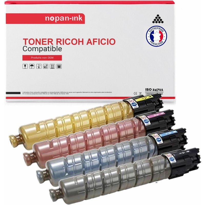 4 Toner pour RICOH AFICIO 884930 Black + Yellow + Magenta + Jaune 23000Black-17000COULEUR Pages avec Rico Aficio MP C 3500 Rico Aficio MP C 3500 AD Rico Aficio MP C 3500 e 1 Rico Aficio MP C 4500 Rico