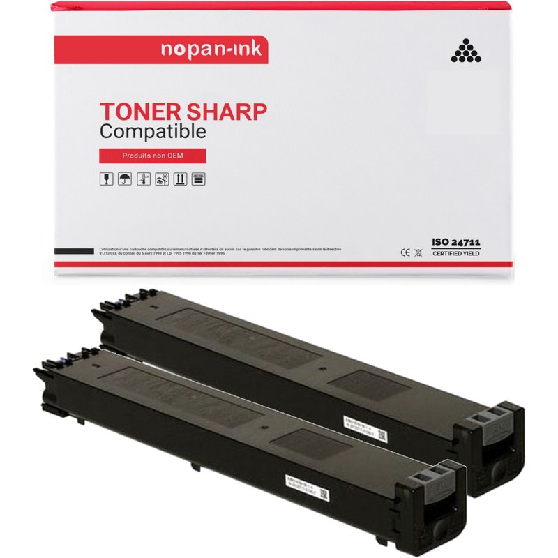 2 Toner pour SHARP MX-31GTBA Black (x2) 18000 Pages avec Sarp MX-2301 N MX-2600 N MX-3100 N