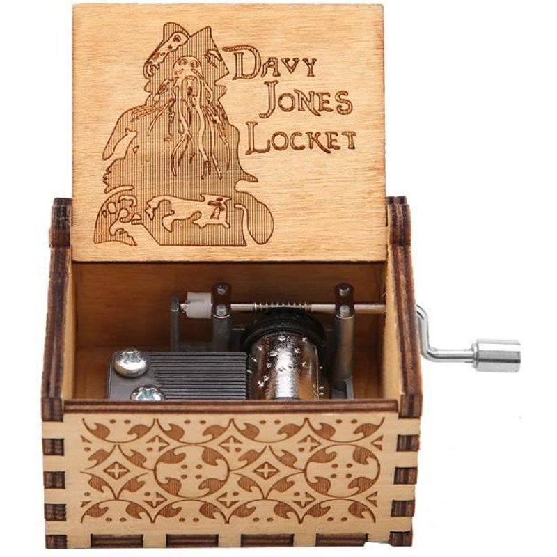 Sonew Boîte À Musique 1pc En Bois Sculpté À Manivelle Boîte À Musique Cadeau D'anniversaire Artisanat Classique Mécanique