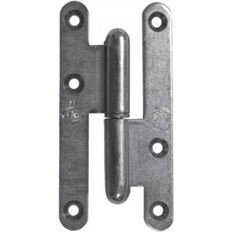 Paumelle en acier zingué - bouts ronds - porte bois - 140x70 - droite TORBEL