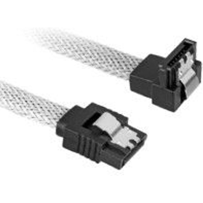 Shark Sata Iii Kabel 90° Sleeve Wh 0,60m