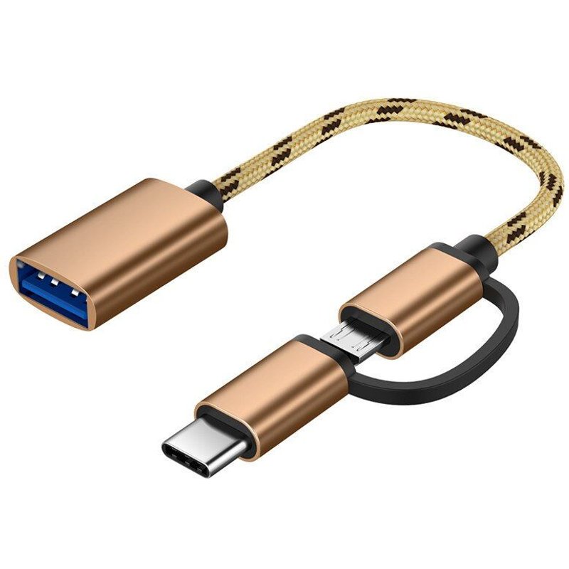 Câble adaptateur USB 3.0 OTG 2 en 1, câble de chargement de Type C, Interface Micro USB à USB 3.0, convertisseur de téléphone portable