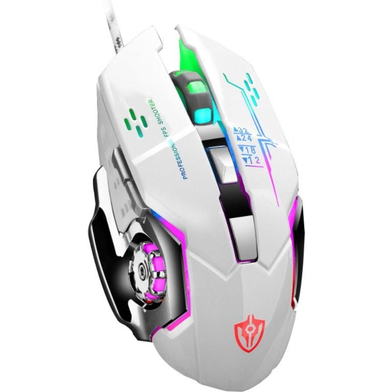 Souris optique professionnelle de jeu, filaire, USB, 3200DPI, haut de gamme, avec 6 boutons, rétroéclairage LED, Design ergonomique, pour ordinateur portable LOL CS