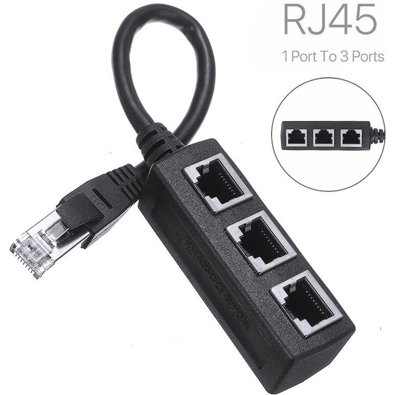 Adaptateur de câble Ethernet Internet Portable 1 mâle à 3 femelles RJ45, séparateur de câble d'extension de réseau LAN, accessoires de connecteur