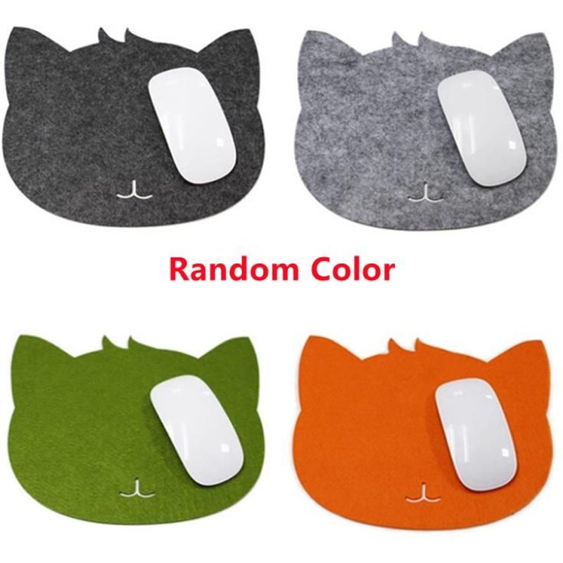Tapis de souris en feutre chat mignon, 1 pièce, Anti choc, lisse, pour PC, ordinateur portable, nouveau Envoi rapide!!
