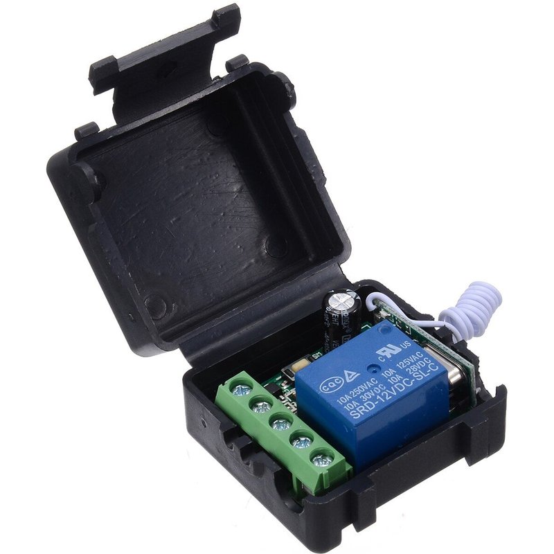 Télécommande sans fil RF 12V 10a 1 canal, commutateur relais émetteur avec récepteur pour porte de Garage