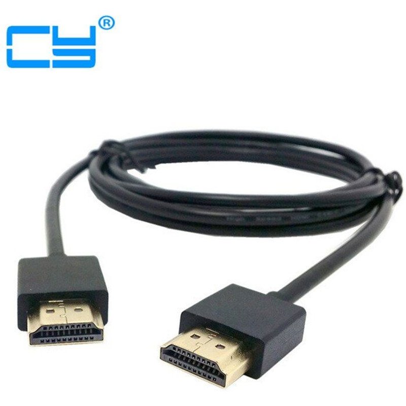 Câble HDTV super doux, HDMI mâle vers HDMI mâle, 4mm, standard, 1.4V, pour PC portable, projecteur, ensemble TV, 1.5M, 5 pieds