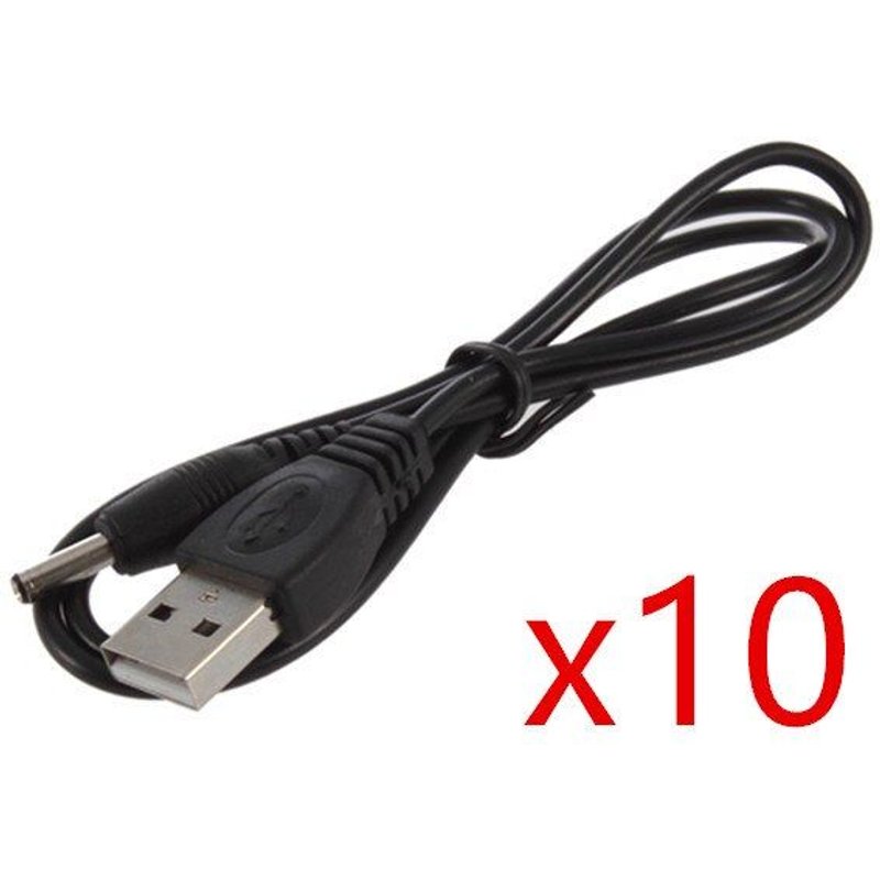 Connecteur de baril USB 2.0 Type A mâle à 3.5mm cc, câble 5V en stock, 10 pièces/lot, vente en gros
