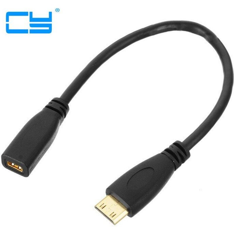 Câble adaptateur Micro HDMI v1.4 mâle/femelle vers Type C, 20cm, Type D