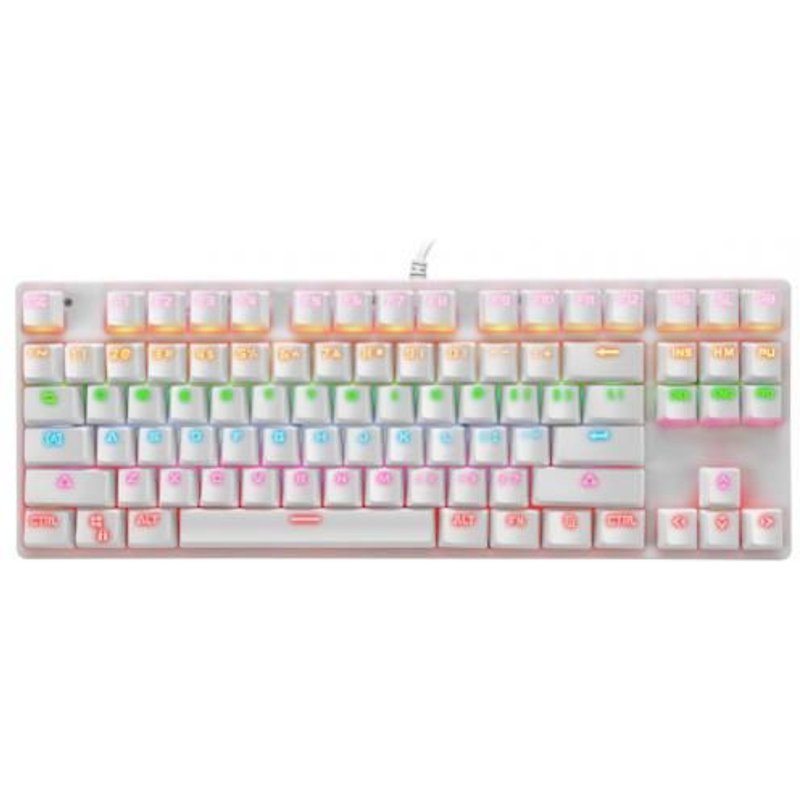 Clavier mécanique de 87 touches pour PC Gamer, avec USB filaire, interrupteur bleu, rvb, clavier professionnel pour ordinateur de jeu compétitif