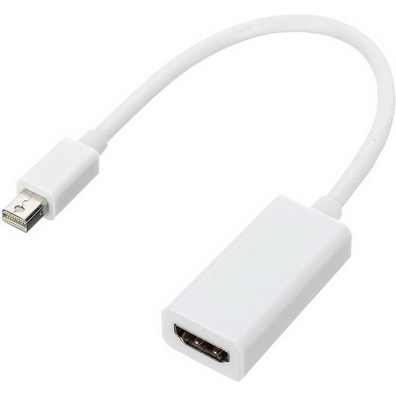 Adaptateur Mini DisplayPort DP vers HDMI femelle 1.3 prenant en charge l'audio pour Mac book, 20cm blanc