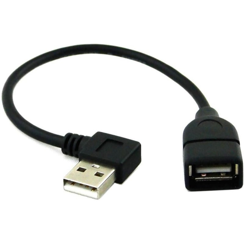 Câble d'extension USB 480 mâle femelle à angle droit de 90 degrés, 2.0 mb/s, 20/10cm