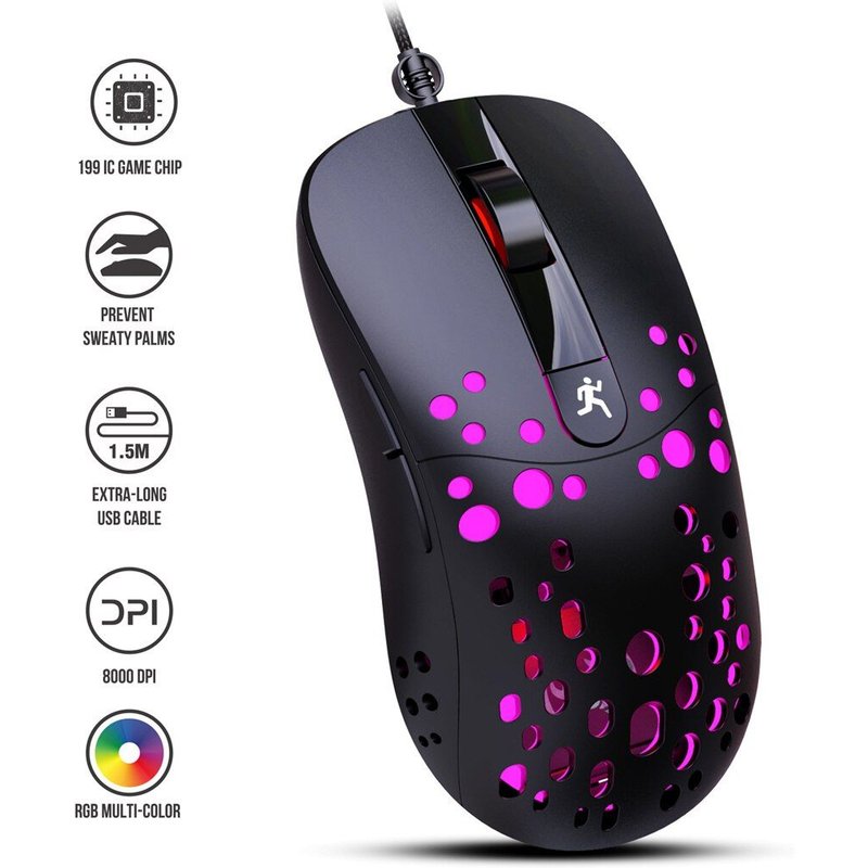 Souris optique de jeu 6D 8000DPI, filaire, réglable, pour Macro programmation, LED, pour ordinateur