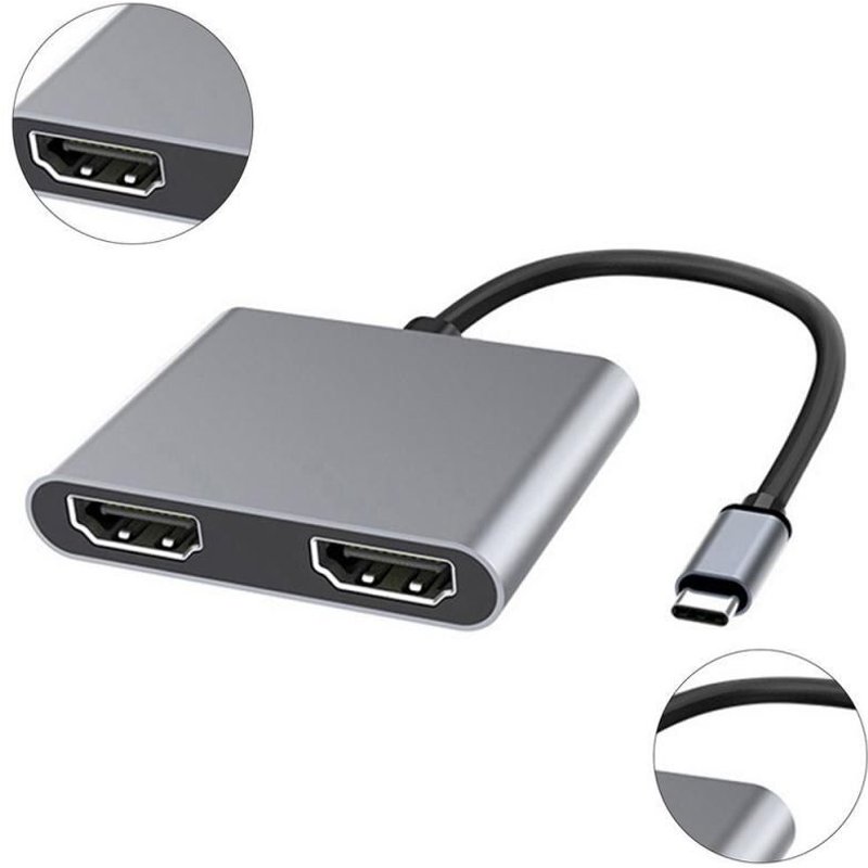 Adaptateur convertisseur Usb type c vers HDMI, en aluminium, compatible USB 3.0/type c, pour Macbook Pro, Samsung S9 S10, Huawei P20 P30