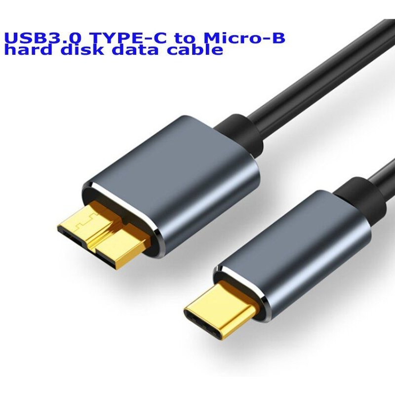 Câble Micro B USB 3.0 Type C vers USB Micro B, connecteur pour disque dur externe 5Gbps, 1 pièce