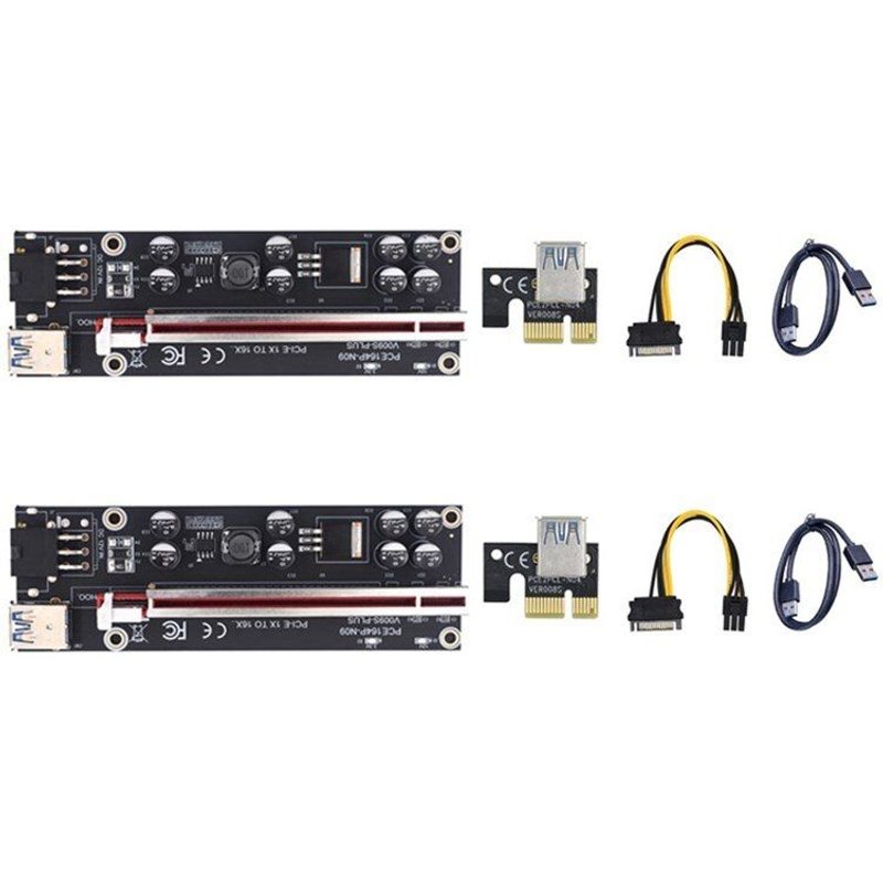 Câble d'alimentation Usb 3.0 vers 6 broches, Ver009 Pci E Riser Ver009S Express, 1X rallonge 16x, Sata 60CM