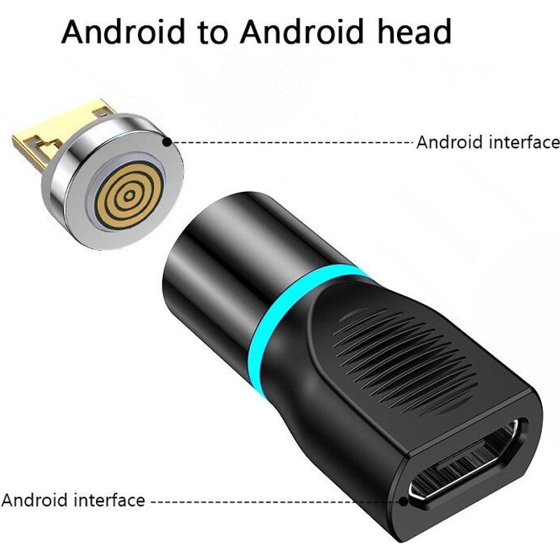 Adaptateur de câble de recharge pour téléphone portable, Rotation de 360 degrés, embouts magnétiques, pièces de rechange, facile à utiliser, Durable
