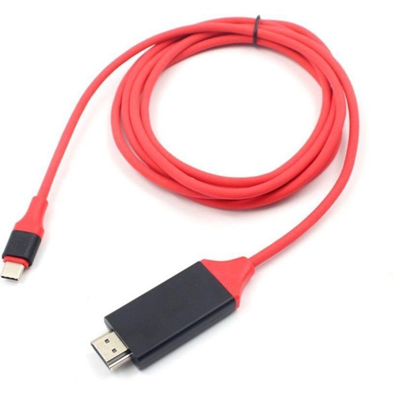 Câble adaptateur 4K de 2m compatible type-c vers HDMI, pour MacBook, Samsung, Galaxy, Huawei USB-C