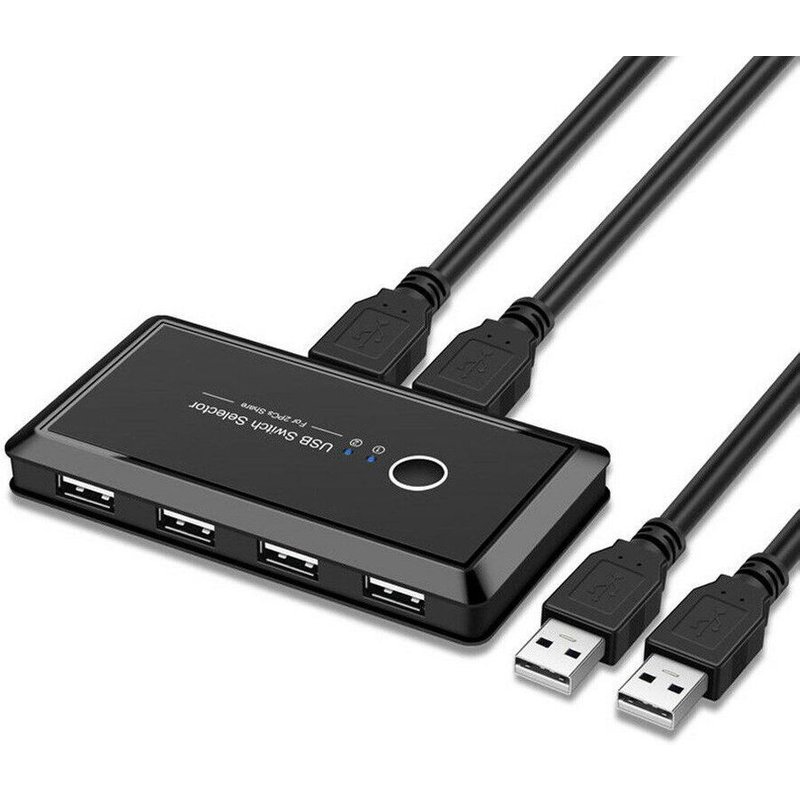 Sélecteur de commutateur USB 2.0, 4 ports, commutateur de partage USB pour PC, Scanner, souris, imprimante pour clavier et moniteur, commutateur USB