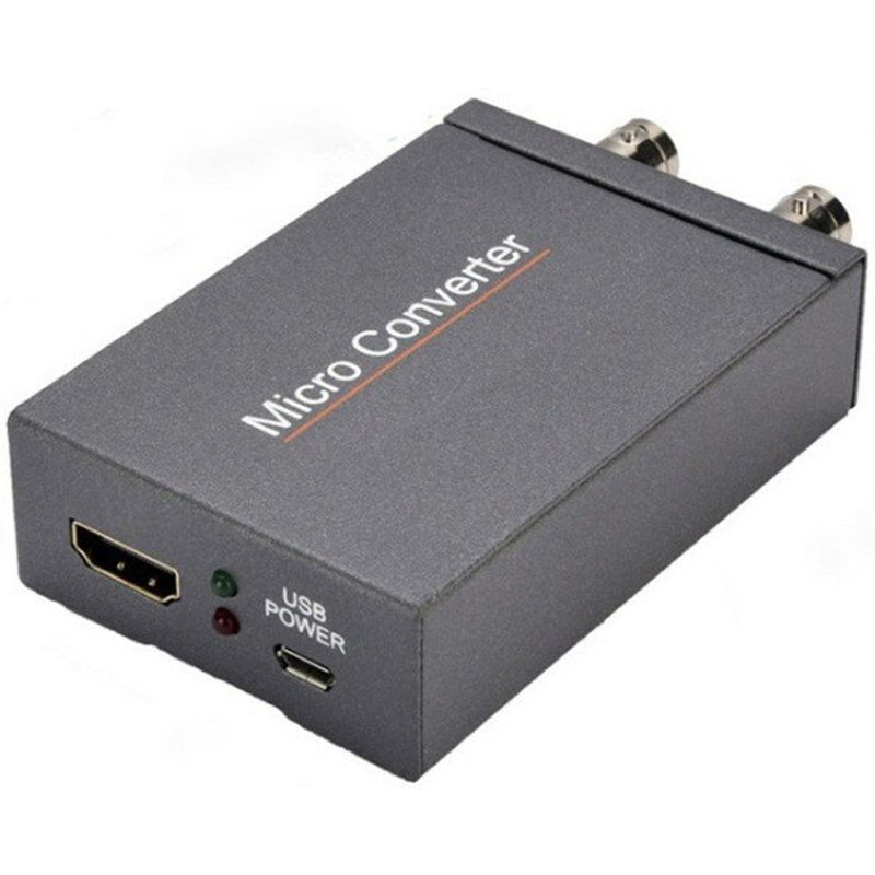 Adaptateur Micro convertisseur Audio vers SDI, convertisseur HDMI, convertisseur Audio, Format automatique, extension de détection pour caméra de vidéosurveillance