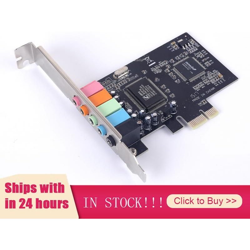 Carte son PCI E PCI Express CMI8738 5.1CH, Extension Audio pour ordinateur, Compatible avec Windows 7 8 XP 10