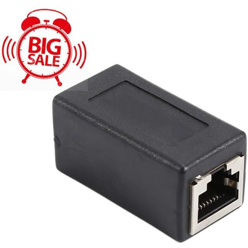 Connecteur de réseau RJ45 femelle à femelle, connecteur Ethernet LAN, tête de transfert, connecteur de câble réseau RJ45