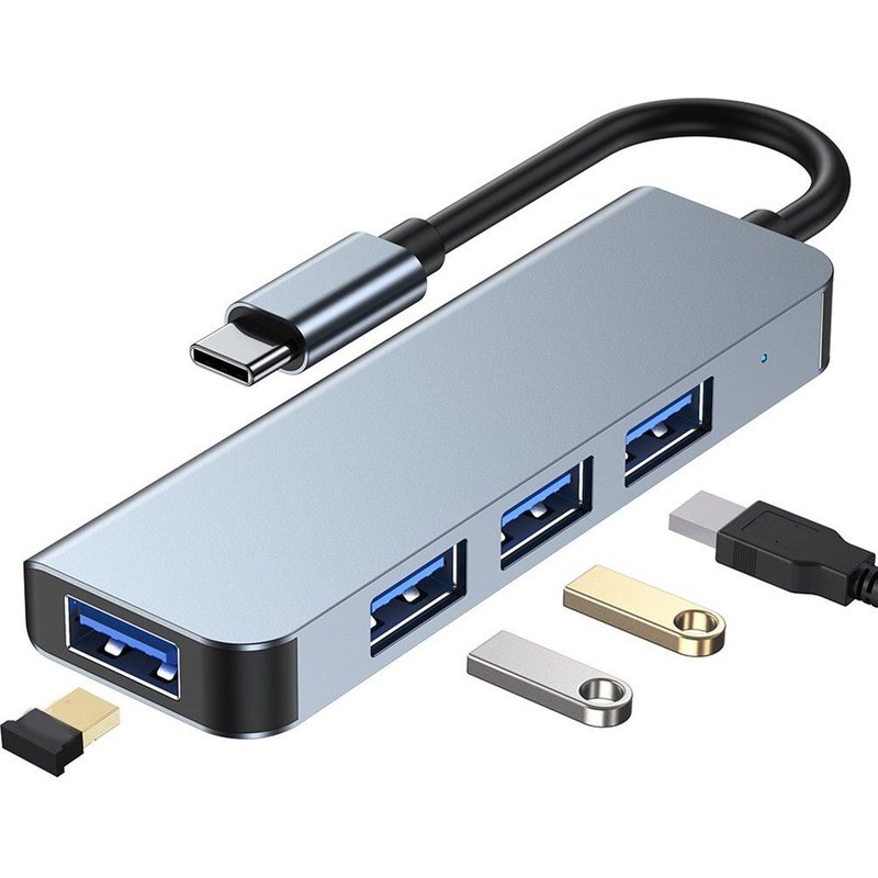 Adaptateur 4 en 1 USB HUB C vers USB 3.0 HDMI, Dock Compatible pour MacBook Pro, Nintendo Switch USB C, séparateur de Type C 3.0