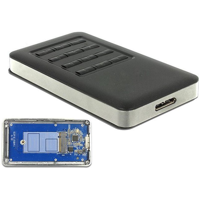Delock Ext. Geh. M.2/keyb Ssd-usb 3.0 B Buchse Mit VerschlĂĽsselung