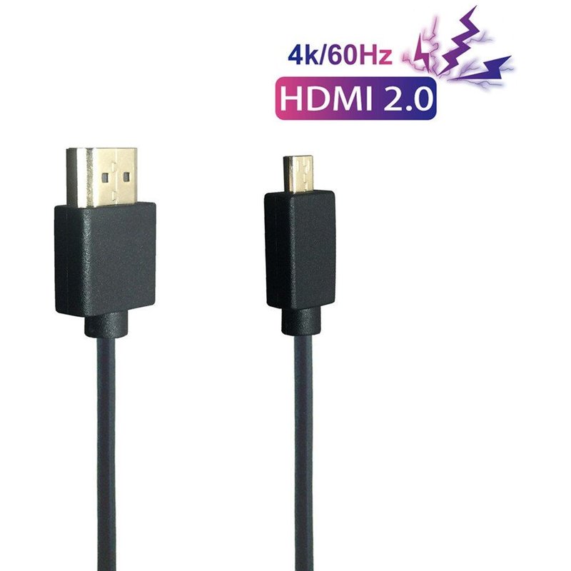 Câble HDMI de 3mm de diamètre extérieur de 0.3M/0.6M/1M, compatible Type A vers Type D 2k x 4k hd @ 60hz, pour HDTV et Micro HDMI