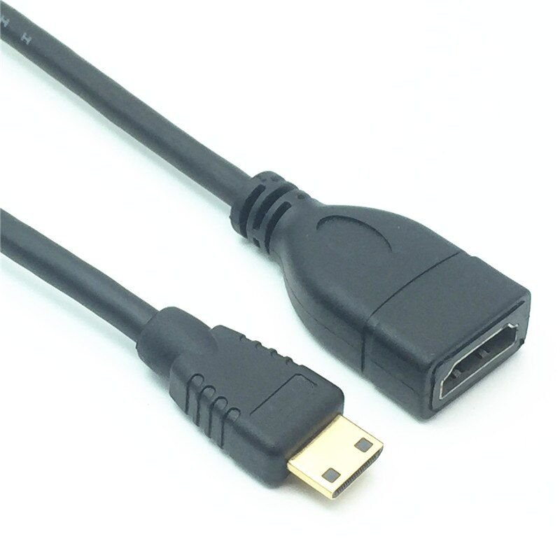 Adaptateur de convertisseur à angle droit de 90 degrés, adaptateur d'extension, Standard, Mini HDMI, câble mâle vers femelle, vers HDTV, 1080P