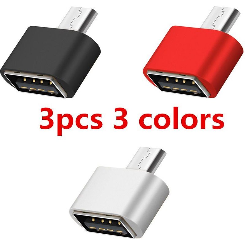 Câble Mini OTG, adaptateur Micro USB vers USB, convertisseur pour tablette Android PC, 3 pièces