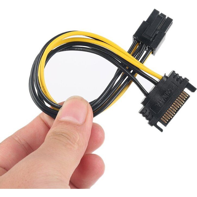Câble d'alimentation PCI E de 15 à 6 broches, convertisseur de carte graphique PCI Express, longueur de 20CM, vente en gros