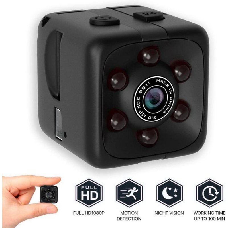 Mini caméra Cube Portable SQ11 1080P, caméscope de nuit DVR, adapté à la sécurité domestique, capteur CMOS, détection de mouvement, nouveau
