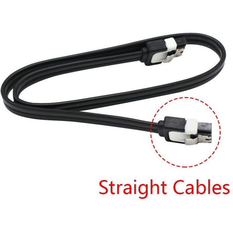 Câble de Signal SATA 3 série ATA 50CM pour disque dur HDD, noir, haute vitesse, Angle droit