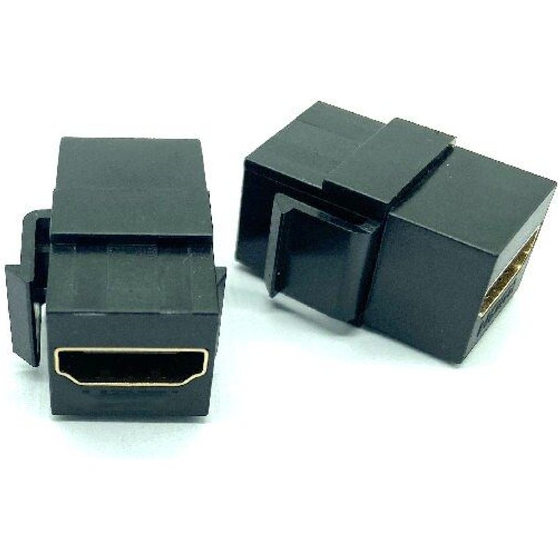 Adaptateur femelle encliquetable F/F, Jack 1.4, pour plaque murale, compatible HDMI, couleur noire