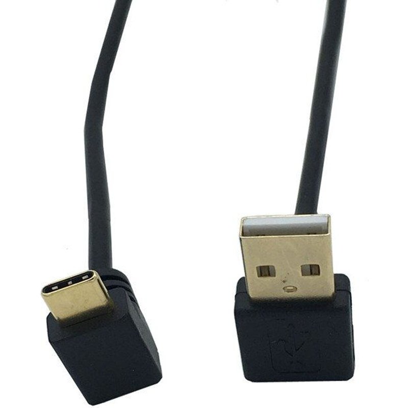 Câble connecteur USB 3.1 type c mâle vers USB mâle, coudé vers le haut et vers le bas, plaqué or, 90 degrés, pour recharge de données, pour tablette et téléphone, 25cm