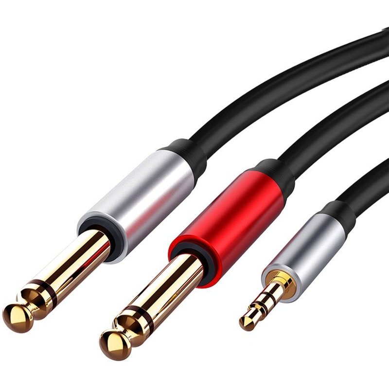Adaptateur Jack 3.5mm à double 6.5mm, câble Audio séparateur Jack 3.5, cordon Audio pour mélangeur, amplificateur de haut-parleur 3.5 à 6.5, adaptateur AUX