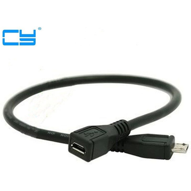 Câble d'extension micro usb mâle à femelle de 30cm, convertisseur