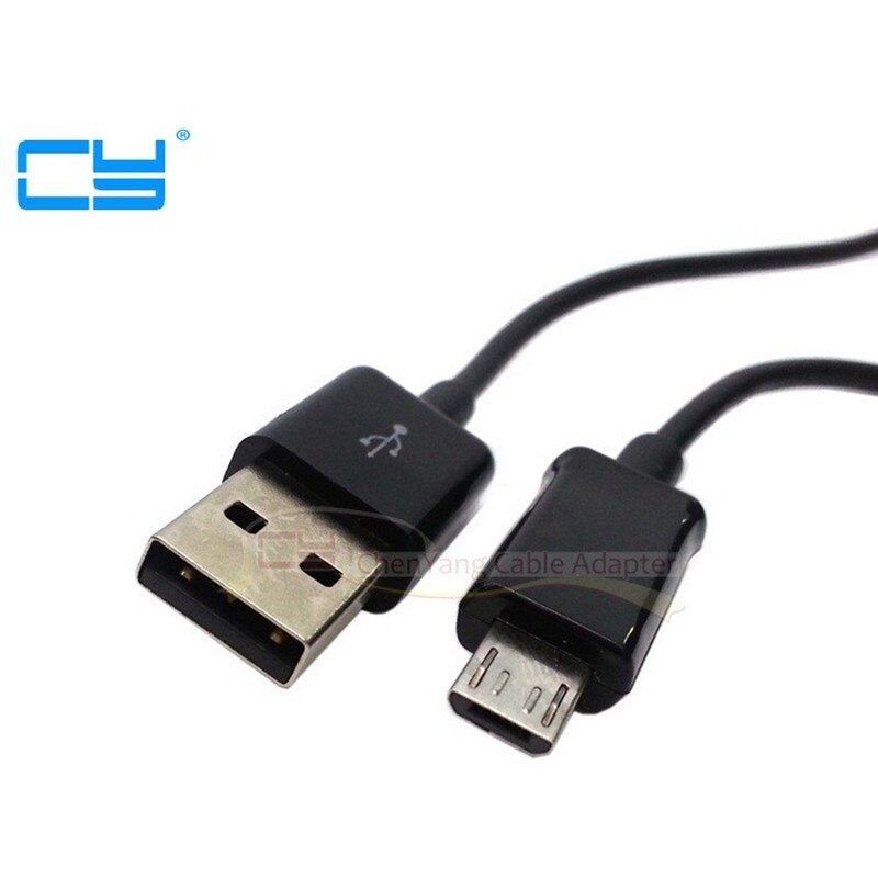 Câble de recharge de données, Long connecteur Micro USB 5p, noir 1M, pour samsung galaxy note 2 s4 s3 i9500 i9505 i9100 i9300 N7100 i9220