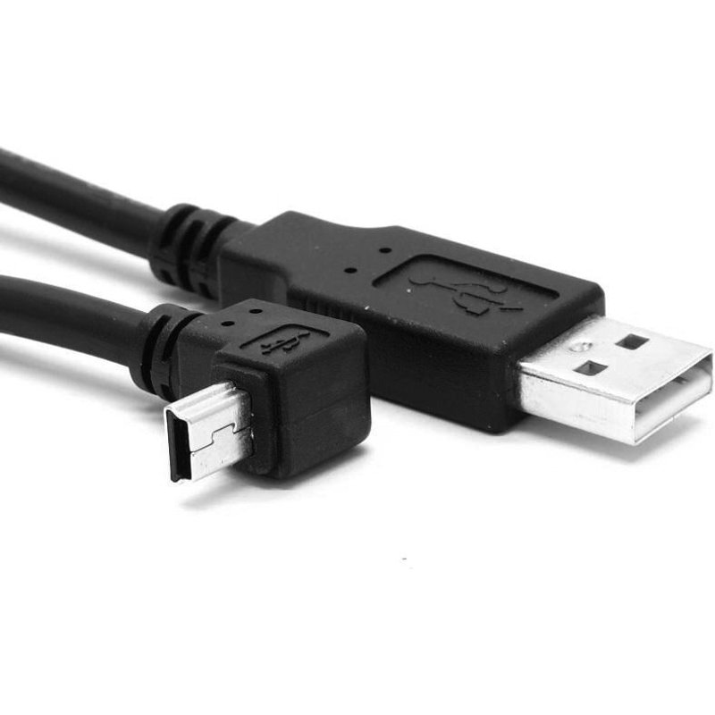 Mini câble USB 2.0 A mâle 50 cm, coudé à 90 degrés
