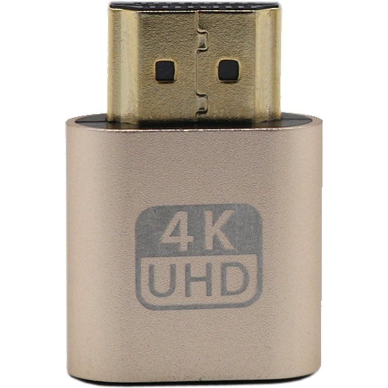 Adaptateur d'affichage virtuel VGA, 1 pièce, compatible HDMI, prise factice d'affichage, émulateur de carte vidéo, Support de plaque de verrouillage