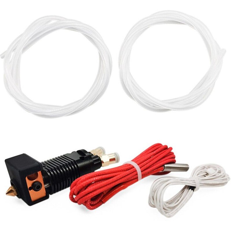 Pièces de rechange pour imprimante 3D, buse 2 en 1 de 0.4mm, extrudeuse Hotend bicolore, Tube en PTFE, thermistance chauffante