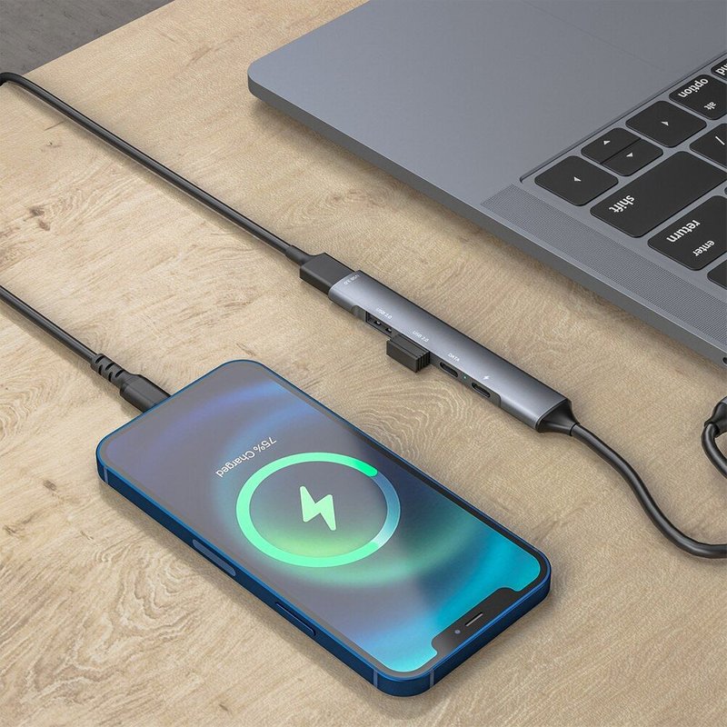 HUB de remplacement USB 2.0 PD Type C à USB 3.0, 5 Ports, Multi séparateur pour ordinateur de bureau