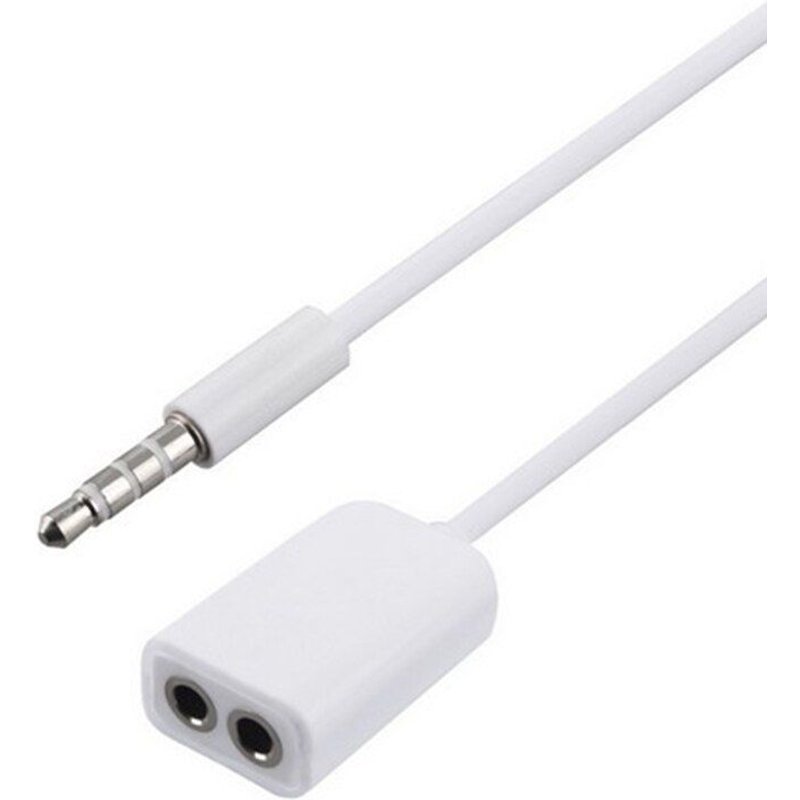 Câble de séparation de casque 2021mm, câble d'extension Jack Audio Y 3.5mm mâle à 2 ports 3.5mm femelle AUX 3.5 3.5