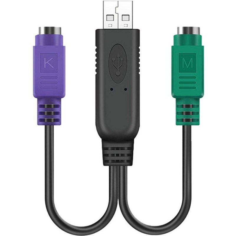 Câble adaptateur Usb vers Ps2, souris et clavier, lecteur de puces intelligent intégré, Plug And Play