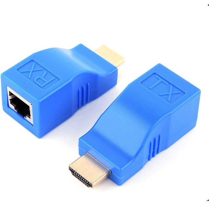 Adaptateur de Signal compatible HDMI 4K, Extension jusqu'à 30m sur câble Ethernet CAT5e / 6 UTP LAN, Ports RJ45, adaptateur réseau