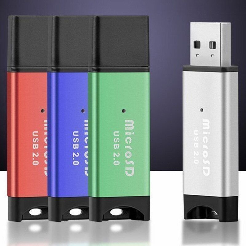 Lecteur de carte mémoire intelligent en alliage d'aluminium, adaptateur USB 2021, haute vitesse, pratique, nouveauté 2.0