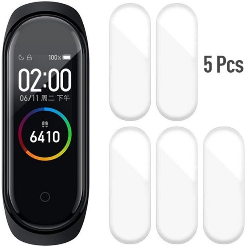 Film de Protection en Hydrogel trempé pour Xiaomi Mi Band 4, couverture de Protection, plein écran, perméabilité, 5 pièces
