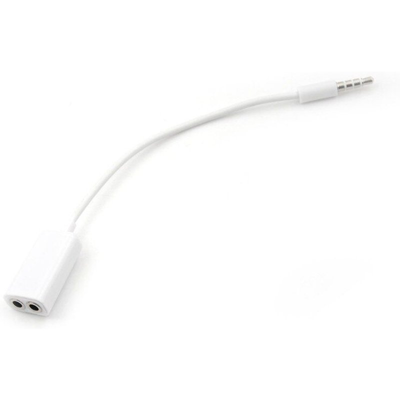 Câble Audio universel 3.5mm, Double écouteur avec séparateur en Y, adaptateur de cordon, prise Jack, facile à transporter, blanc, noir, 1 pièce