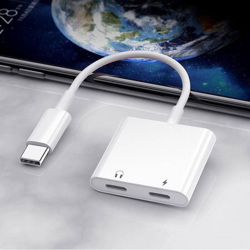 Adaptateur de Conversion deux en un pour écouteurs, câble à Double Port C vers Micro USB, synchronisation des données, 1 pièce